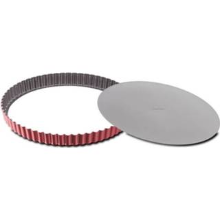 👉 Rood grijs staal Tefal Delibake Taartplaat In - Ø 30 Cm En Verwijderbare Bodem 3168430275270