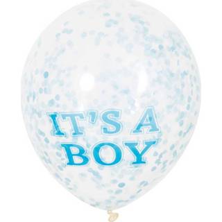 Blauw transparant jongens Haza Original Ballon It's A Boy Latex Blauw/transparant 6 Stuks 11179581115