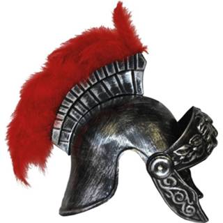 Romeinse helm kunststof zilverkleurig Voor Volwassenen 8718758407775