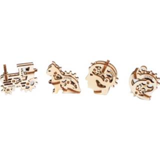 👉 Sleutelhanger bruin hout Ugears Sleutelhangers U-fidget 5 Cm 4-delig 4820184120204