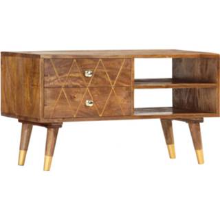 👉 Hout bruin mannen Vidaxl Tv-meubel 85x35x47 Cm Massief Mangohout 8719883792033