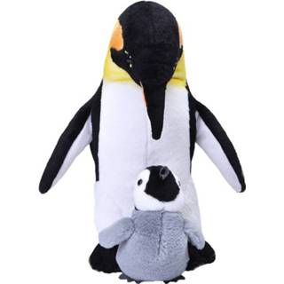 👉 Knuffel pluche polyester multikleur kinderen Keizerspinguin Met Jong 38 Cm - Wilde Dieren Knuffels Speelgoed Voor 8720147723199