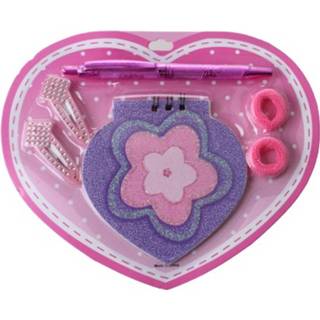 👉 Notitieboek roze meisjes Lg-imports Notitieboekje Bloem 20 X 17 Cm 6-delig 5413247003621