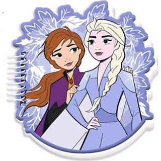 👉 Notitieboek lila wit rubber kinderen meisjes Kids Licensing Frozen 2 18 Cm Lila/wit 8719817673704