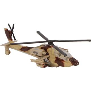 👉 Helikopter bruin staal Mission Control Militaire Diecast Pull-back 1:88 8719817581283