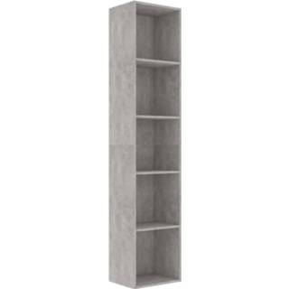 👉 Boekenkast steigerhout grijs Vidaxl 40x30x189 Cm Spaanplaat Betongrijs 8719883869513