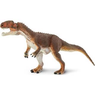👉 Dinosaurus bruin wit rubber Safari Monolophosaurus Junior 19 Cm Bruin/wit 95866302603