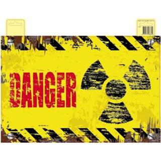 👉 Deurbordje geel Danger Deurbord - 48 Cm Radioactief Halloween Versiering 8718758297062