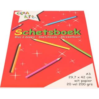 👉 Schetsboek papier A3 - 20 Vellen Tekenboeken 8720276092210