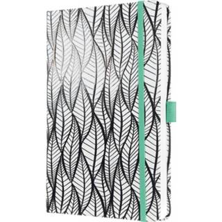 👉 Notitieboek Sigel Jolie Beauty A5 Hardcover Gelinieerd 'Whitened Leaves' 4004360817458