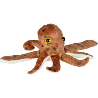 👉 Knuffel bruin wit pluche Wild Republic Octopus Junior 20 Cm Bruin/wit 92389214222