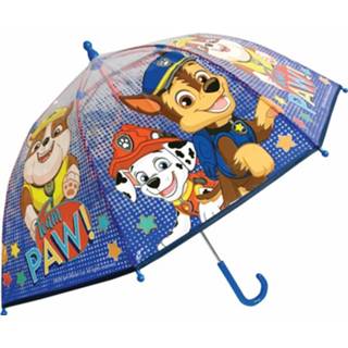 👉 Jongens paraplu blauw multikleur Paw Patrol 45 Cm Fiberglas Frame 5203199046810