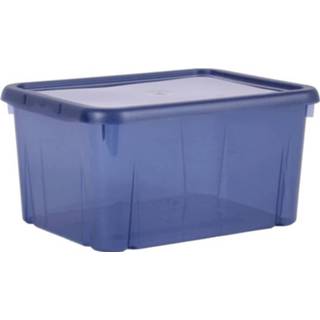 👉 Opbergdoos blauw plastic Eda Funny Box 8 L - Deep Acid Blue 31 X 23,4 15,4 Cm 3086960243647