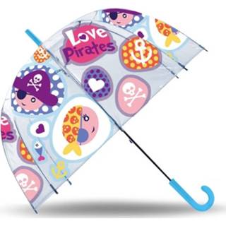 Paraplu polyester transparant kinderen Kids Licensing Love Pirates 48 Cm 8435507832847