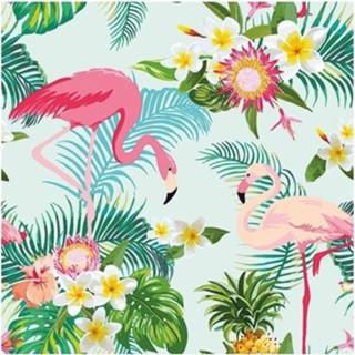 👉 Servet papier multikleur 40x Flamingo Hawaii/exotisch Thema Servetten 33 X Cm - Papieren 3-laags Feestartikelen/tafel Versiering 8720147575194