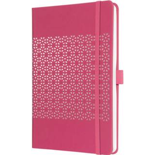 👉 Notitieboek Sigel Jolie Impress A5 Hardcover Gelinieerd 'Peacock Pink' 4004360817151