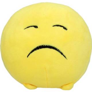 👉 Pluchen knuffel polyester geel Toyworld Emoji Verdrietig 12cm 7434003795732