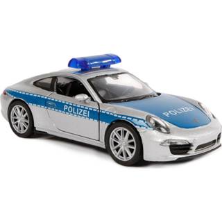 👉 Schaalmodel aluminium zilver kunststof grijs Kinsmart Porsche 911 Carrera S 1:38 8713219380062