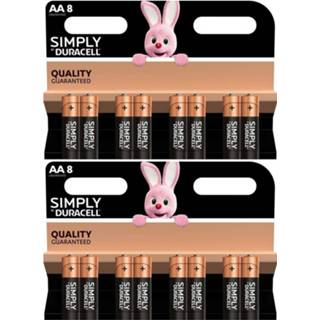 👉 Batterij alkaline Set Van 16x Duracell Aa Simply Batterijen 1.5 V - Lr6 Mn1500 Pack 8720276039192