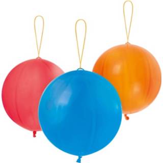 👉 Rood blauw oranje kunststof Amscan Ballen 35.5 Cm Rood/blauw/oranje 3 Stuks 4009775643111