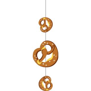 👉 Slinger papier multikleur Oktoberfest Versiering - Met Pretzels 75 X 28 Cm 8718758062059