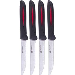 👉 Steakmes rood Alpina Steakmessen 4 Stuks - Messenset Steak 22,8 Cm 8711252956039