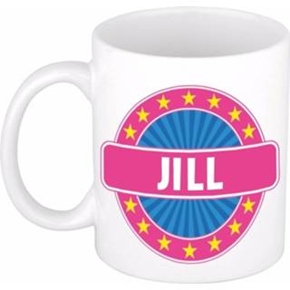 👉 Beker keramisch multikleur Jill Naam Koffie Mok / 300 Ml - Namen Mokken 8719538285514