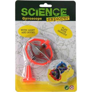 👉 Gyroscoop kunststof oranje Johntoy Science Explorer: Met Licht 8 X Cm 8711866295517
