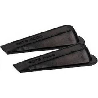 Deurstopper zwart kunststof 2x / deurwig - Action products