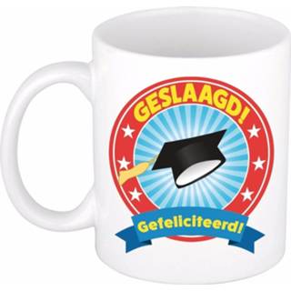 👉 Beker keramisch multikleur Geslaagd Gefeliciteerd Mok / 300 Ml 8719538179356