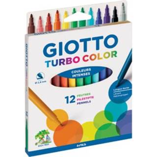 👉 Viltstift multikleur Giotto Turbo Color 12 Stiften 8000825020131