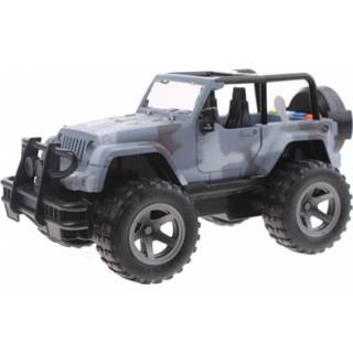 👉 Blauw kunststof Toi-toys Cross Country Jeep 21 Cm Blauw/camo 8718807967144