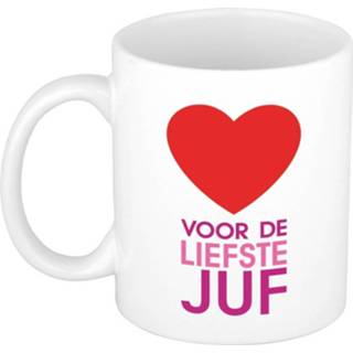 👉 Beker keramisch blauw Juffrouw Kado Mok / - Voor De Liefste Juf 300 Ml 8719538494015