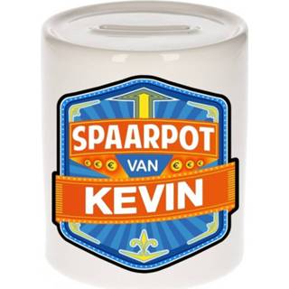 👉 Spaarpot keramiek multikleur kinderen Kinder Voor Kevin - Naam Spaarpotten 8719538344440