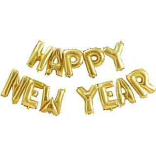 👉 Folie goud goudkleurig Ballon - Happy New Year 5055995963408