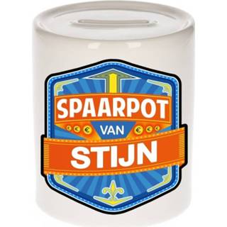 👉 Spaarpot keramiek multikleur kinderen Kinder Voor Stijn - Naam Spaarpotten 8719538347540