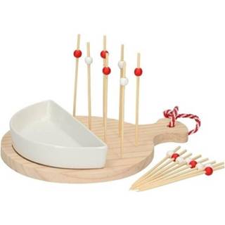 👉 Porselein Snack Serveerset/borrelplank 17-delig 8719538810099