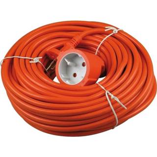 👉 Verlengsnoer oranje kunststof Verlengsnoer/kabel 20 Meter Binnen/buiten 8719538872981
