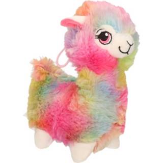 Pluche gekleurde alpaca/lama knuffel 20 cm speelgoed