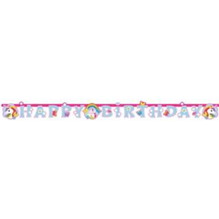 👉 Slinger papier Amscan Eenhoorn Happy Birthday 180 X 15 Cm 13051738884