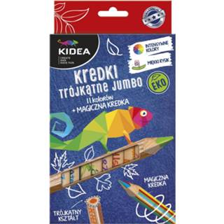 👉 Kleurpotlood multikleur Kidea Kleurpotloden Driekantig Met Zachte Punt 12 Stuks 5901130043033