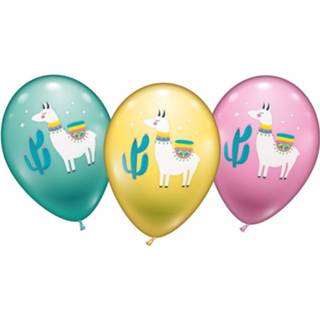 👉 Ballon multikleur 12x Lama/alpaca Ballonnen 28 Cm 8719538908024