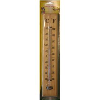 👉 Thermometer hout bruin Buiten 40 X 7 Cm 8717729114124