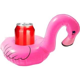 Zwembad roze Opblaasbare Drankhouders Flamingo 34 Cm - Mini Opblaas Dieren Voor Of Blikjes 8719538814806