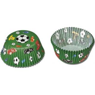 👉 Cupcake papieren papier groen Vormpjes - Voetbal Set Van 50 Städter 4018598335264