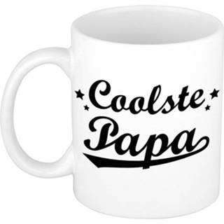 👉 Beker keramiek wit Coolste Papa Tekst Cadeau Mok / - Vaderdag 300 Ml 8720147195644