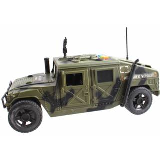 👉 Schaal groen kunststof Toi-toys Pantservoertuig Army 1:16 22 Cm 8719904201209