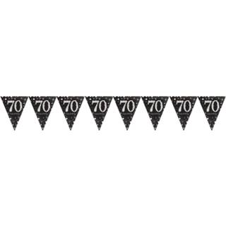 👉 Zwart zilver latex Amscan Verjaardagsslinger 70 Jaar 396 Cm Zwart/zilver 13051728311
