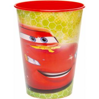 👉 Drinkbeker kunststof geel Lg-imports Cars 260 Ml 8719817521012