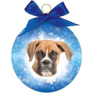 👉 Kerstboom kunststof multikleur Decoratie Kerstbal Hond Boxer 8 Cm 8719323681552